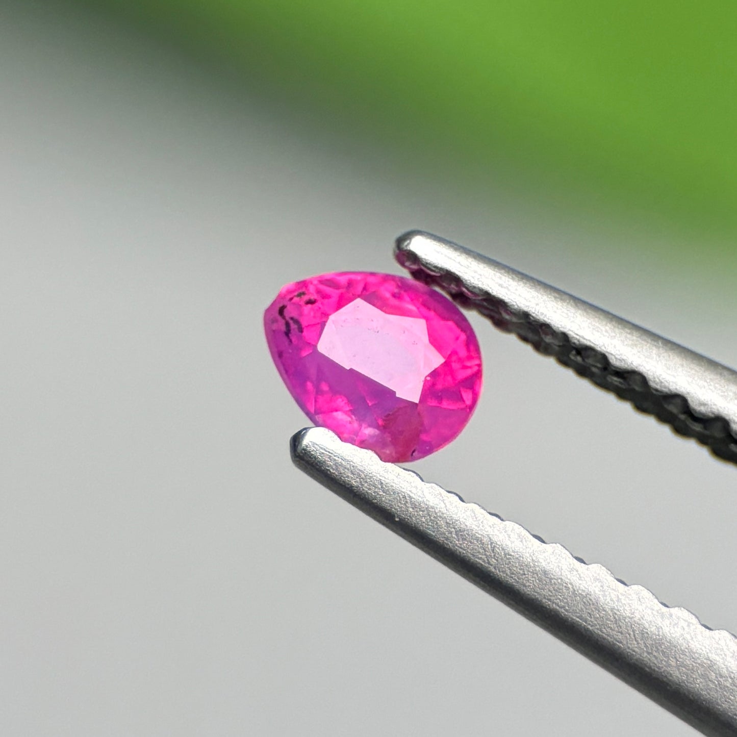 0.33 ct Natural Pink Milky Sapphire Vietnam. Pear Shape.