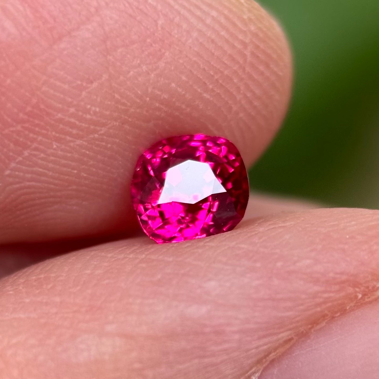 0.66 ct Natural Ruby Viet Nam. Cushion Shape. No treatment.