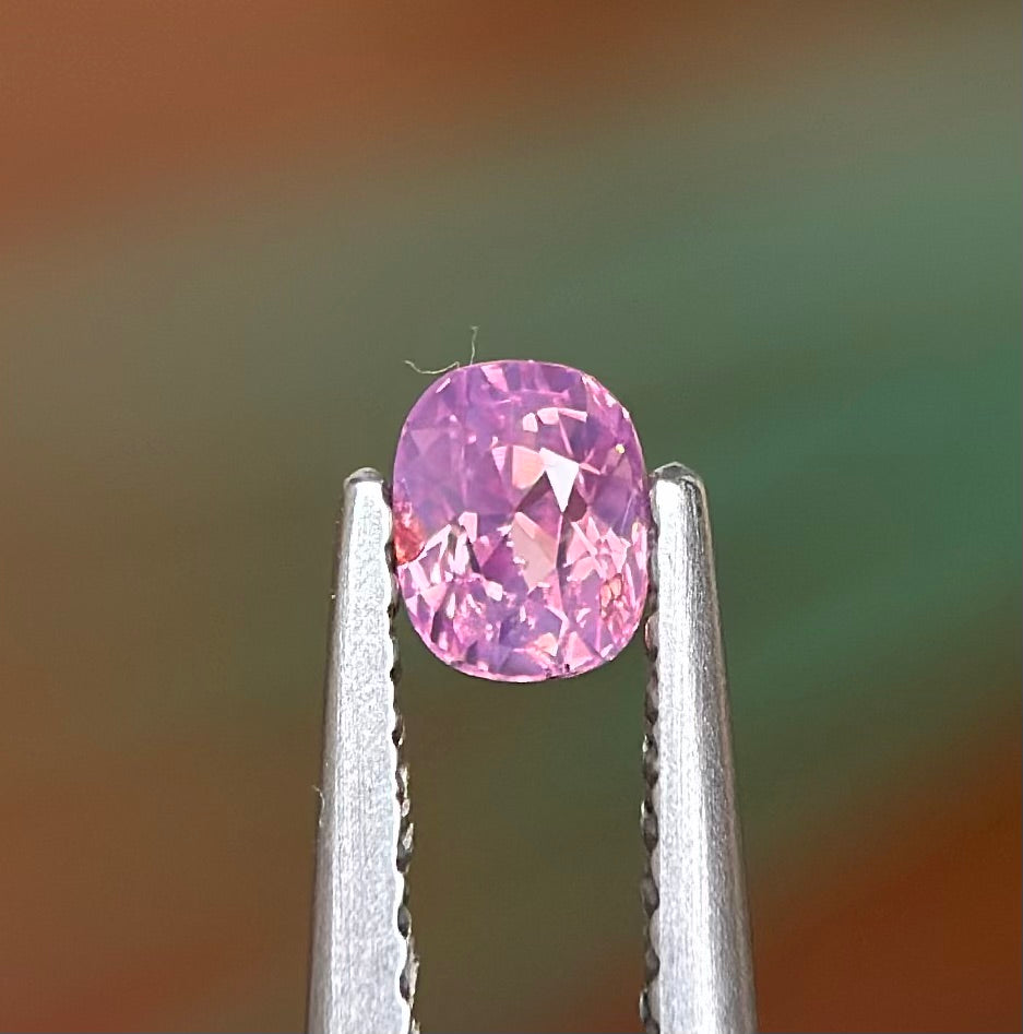 0.39 ct Natural Pink Sapphire Vietnam. Cushion Shape. No Treatment.