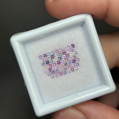 1,0ct/ 58Pcs Natural Sapphire Vietnam, Round Shape, C1 Quality, No Treatment Sapphire Luc Yen.