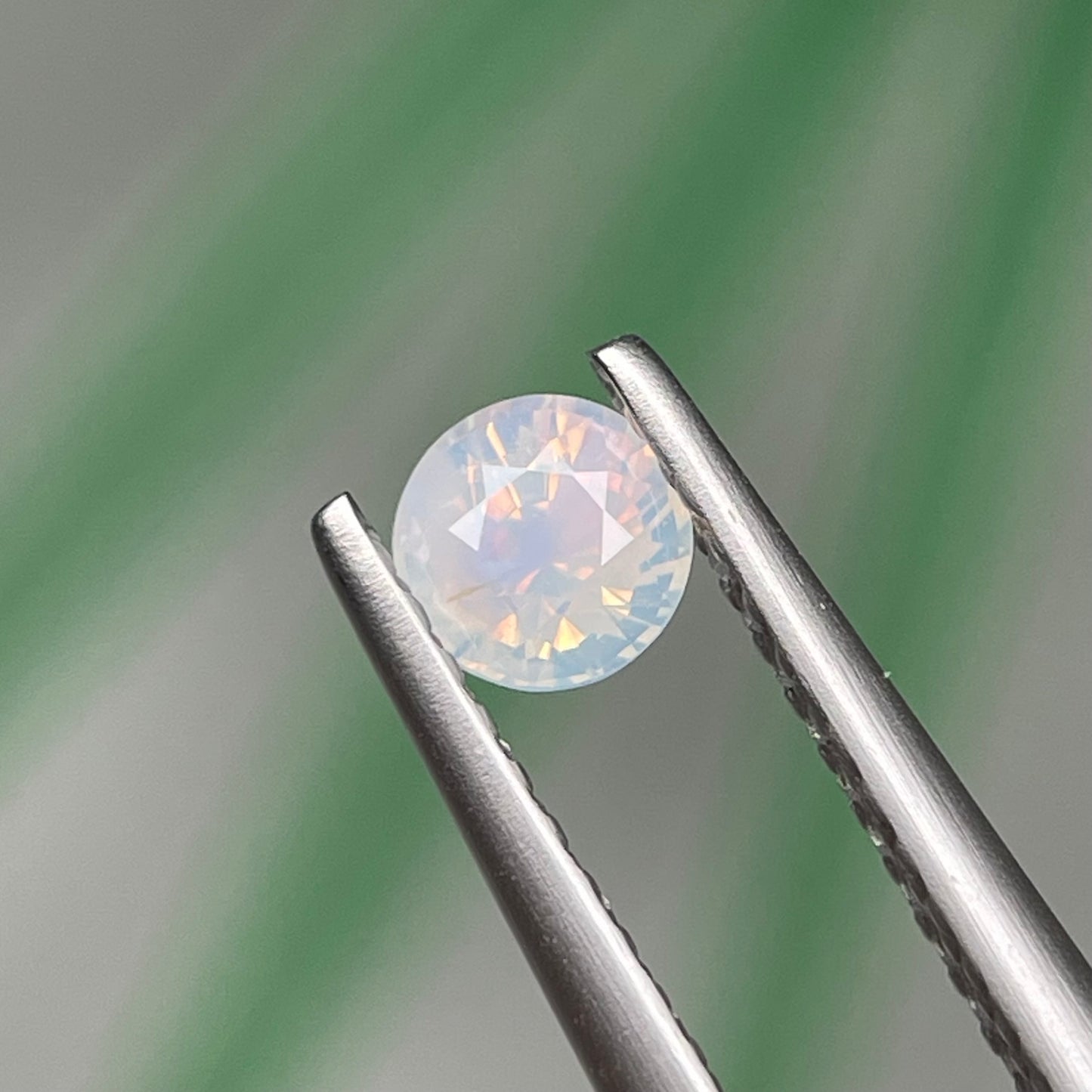 0.37ct Natural Milky Bluish White Sapphire Vietnam