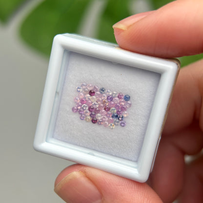 1,0ct/57Pcs Natural Sapphire Vietnam, Round Shape, C2 Quality, No Treatment Sapphire Luc Yen.