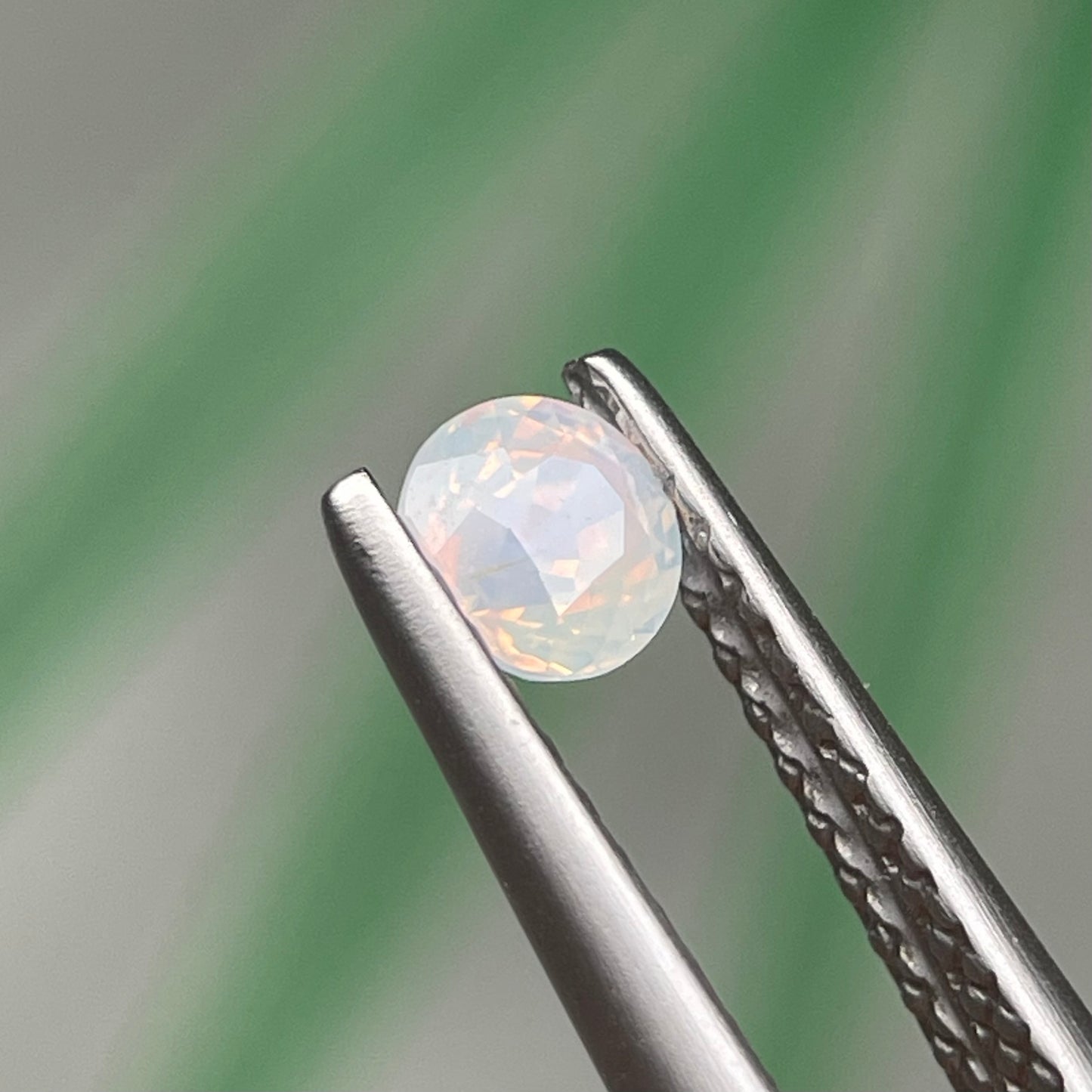 0.37ct Natural Milky Bluish White Sapphire Vietnam