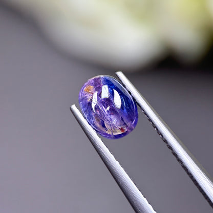 1.27ct Natural Purple-Blue Cacbochon Sapphire Viet Nam. No treatment.