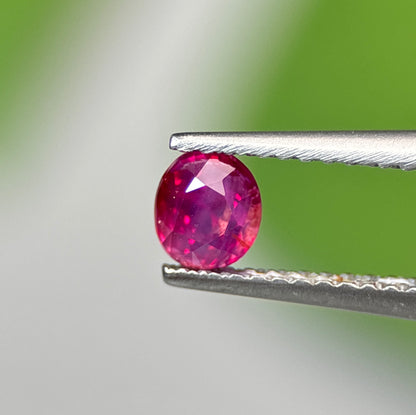 0.59 ct Natural Pink Milky Sapphire Vietnam. Cushion Shape. No Treatment.
