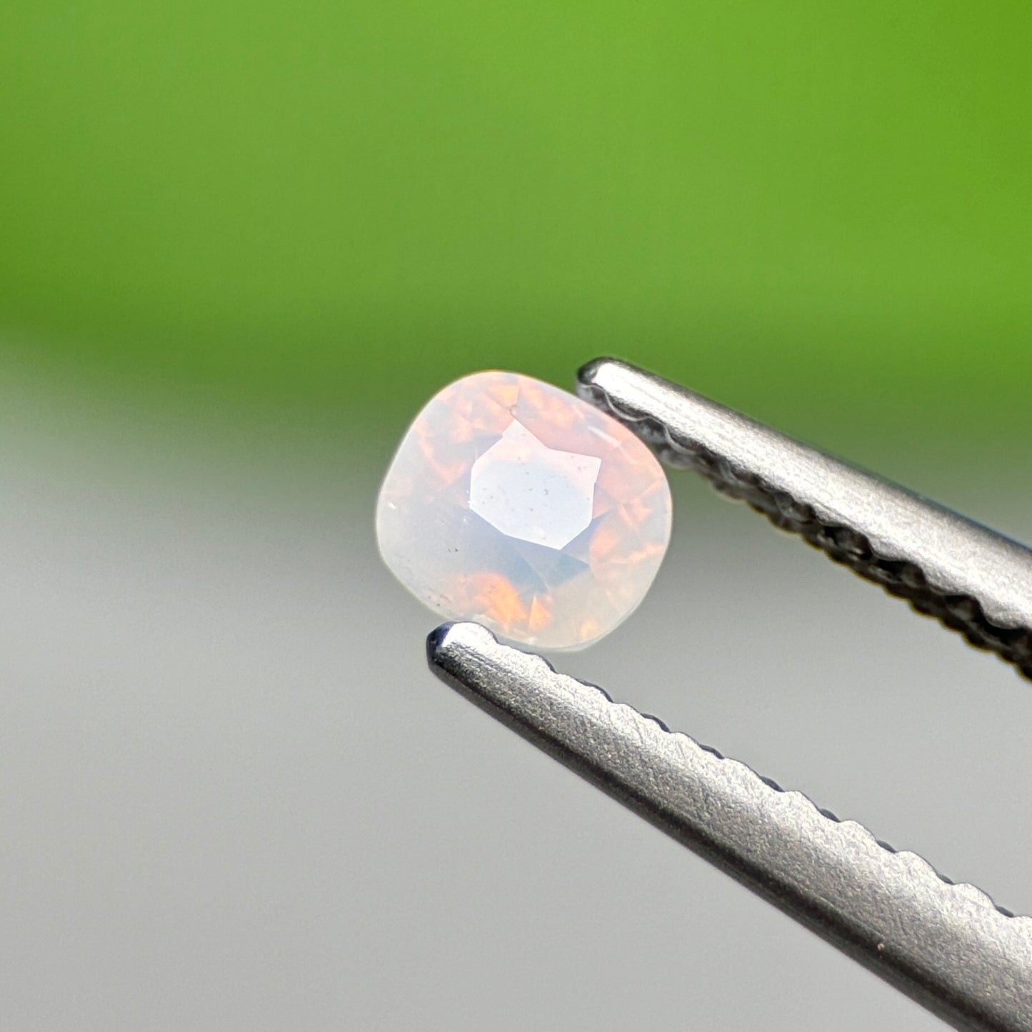 0.33 ct Natural White Milky Sapphire Vietnam. Cushion Shape.