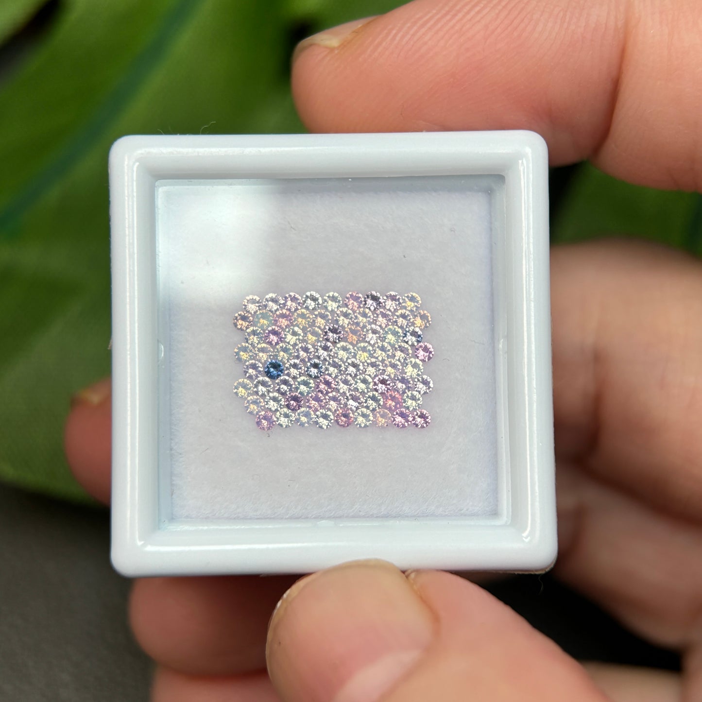 0,84ct/75Pcs Natural Sapphire Vietnam, Round Shape, AB Quality, No Treatment Sapphire Luc Yen.