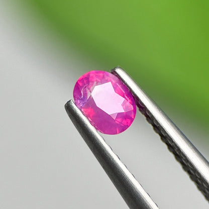 0.49 ct Natural Pink Milky Sapphire Vietnam. Cushion Shape.