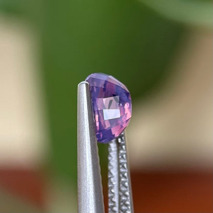 1.40 ct Natural Pinkish Purple Silky Sapphire Vietnam. Cushion