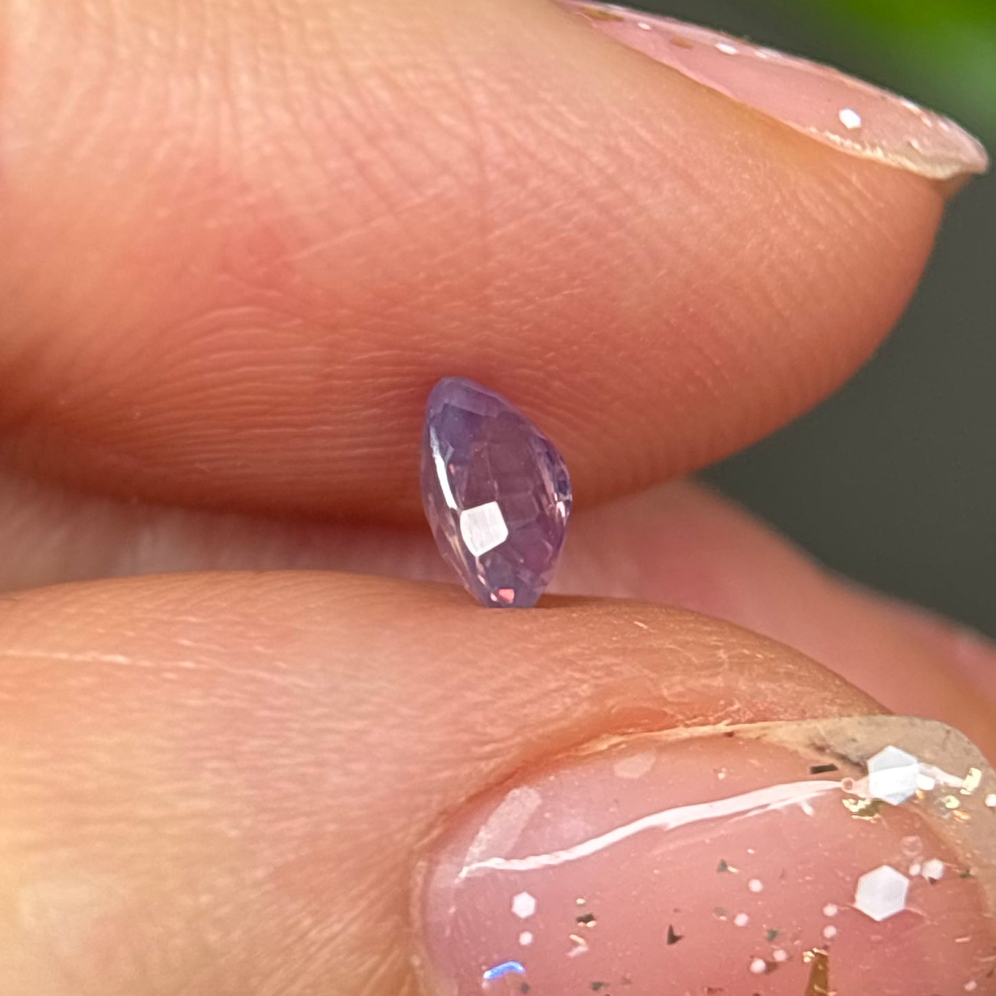 0.45ct Natural Pinkish Purple Milky Sapphire Vietnam.