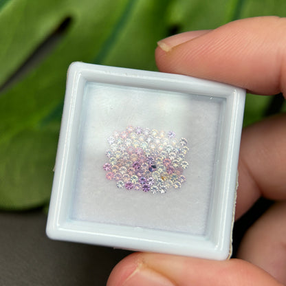 1,0ct/78Pcs Natural Sapphire Vietnam, Round Shape, C1 Quality, No Treatment Sapphire Luc Yen.