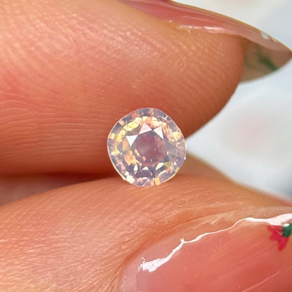 0.48ct Natural Milky Pinkish White Sapphire Vietnam