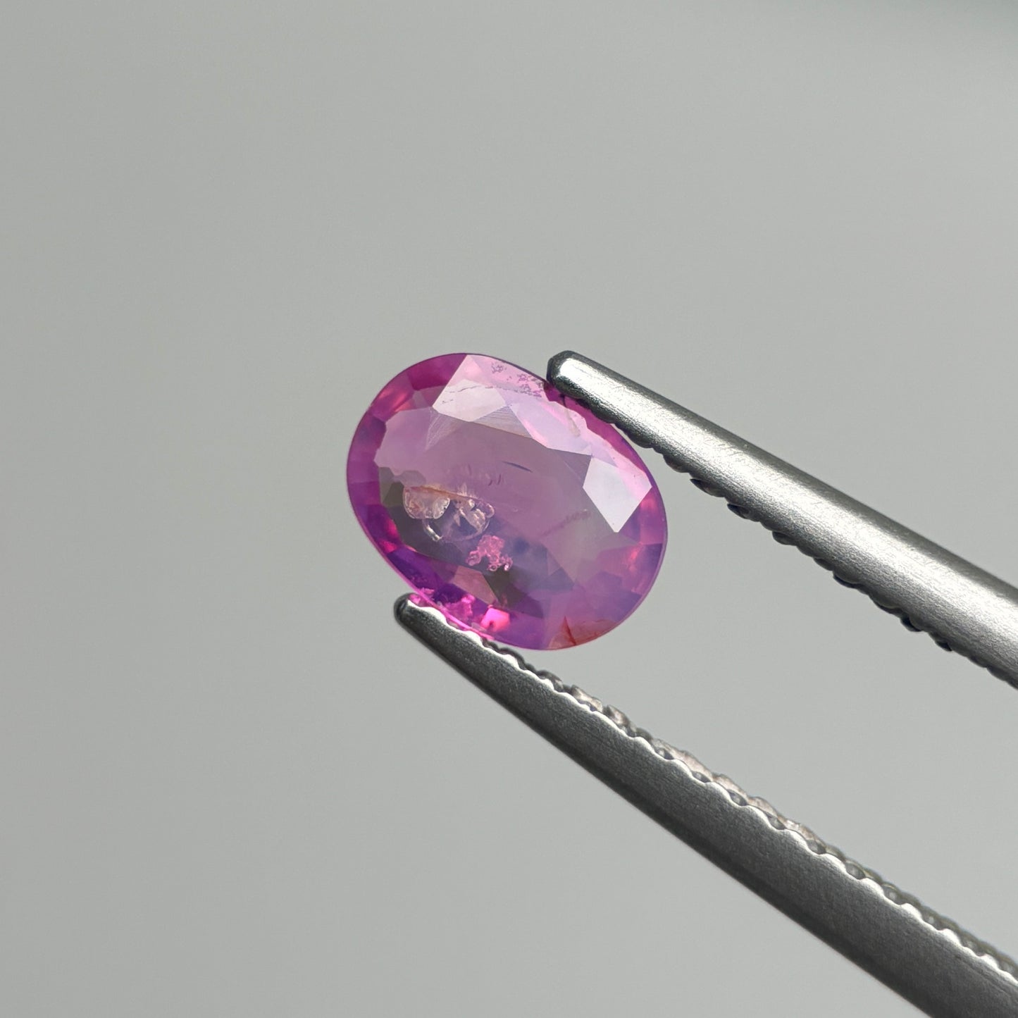 0.58 ct Natural Pink Milky Sapphire Vietnam. Cushion Shape.