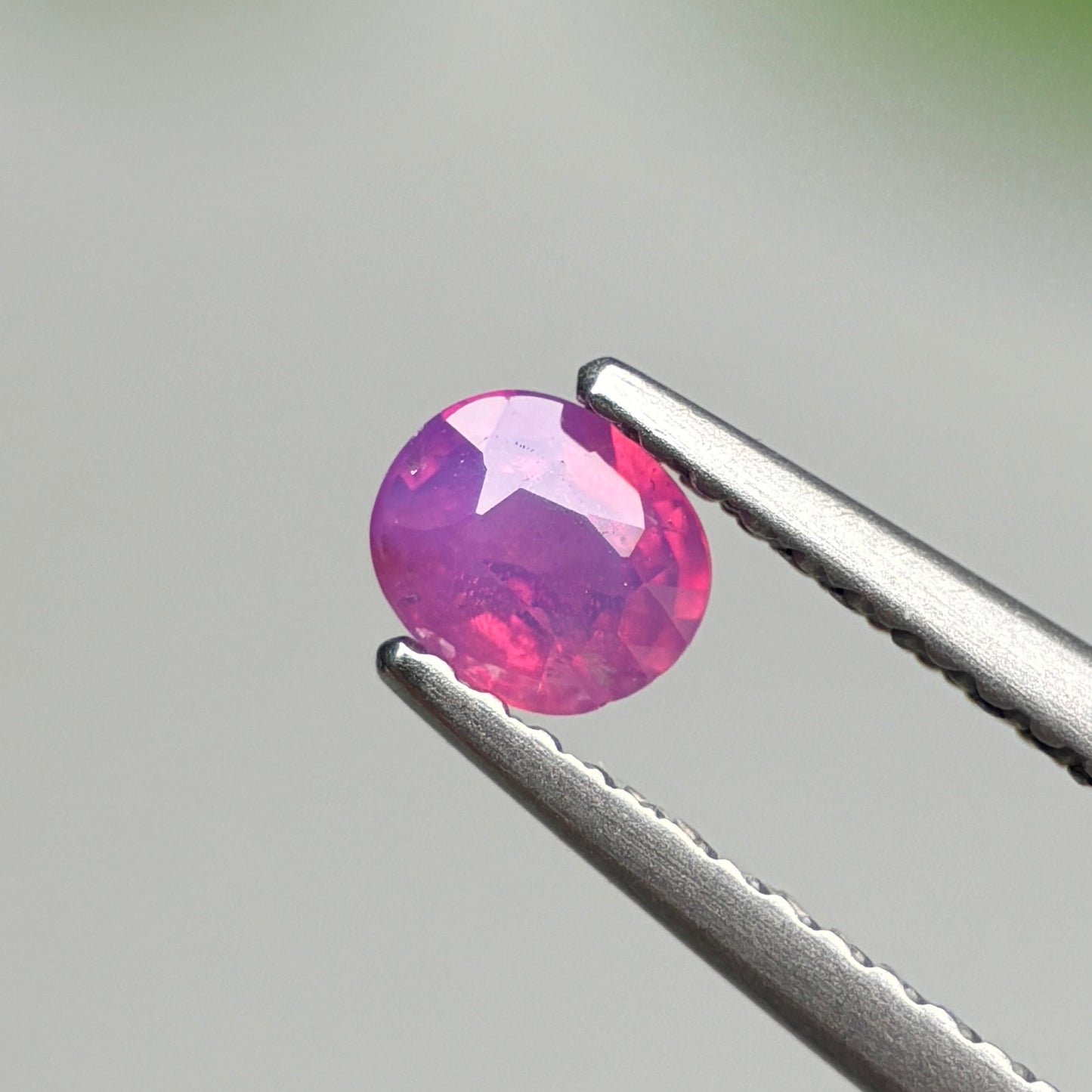 0.37 ct Natural Pinkish Purple Milky Sapphire Vietnam. Cushion Shape.