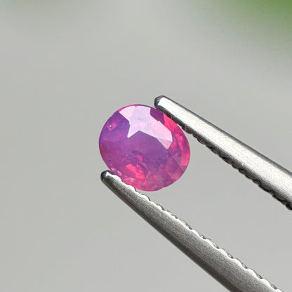 0.37 ct Natural Pinkish Purple Milky Sapphire Vietnam. Cushion Shape.