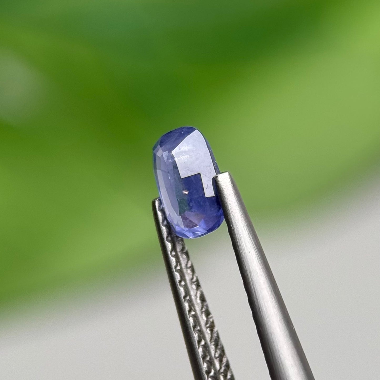 0.67 ct Natural Blue Milky Sapphire Vietnam. Cushion Shape. No Treatment.