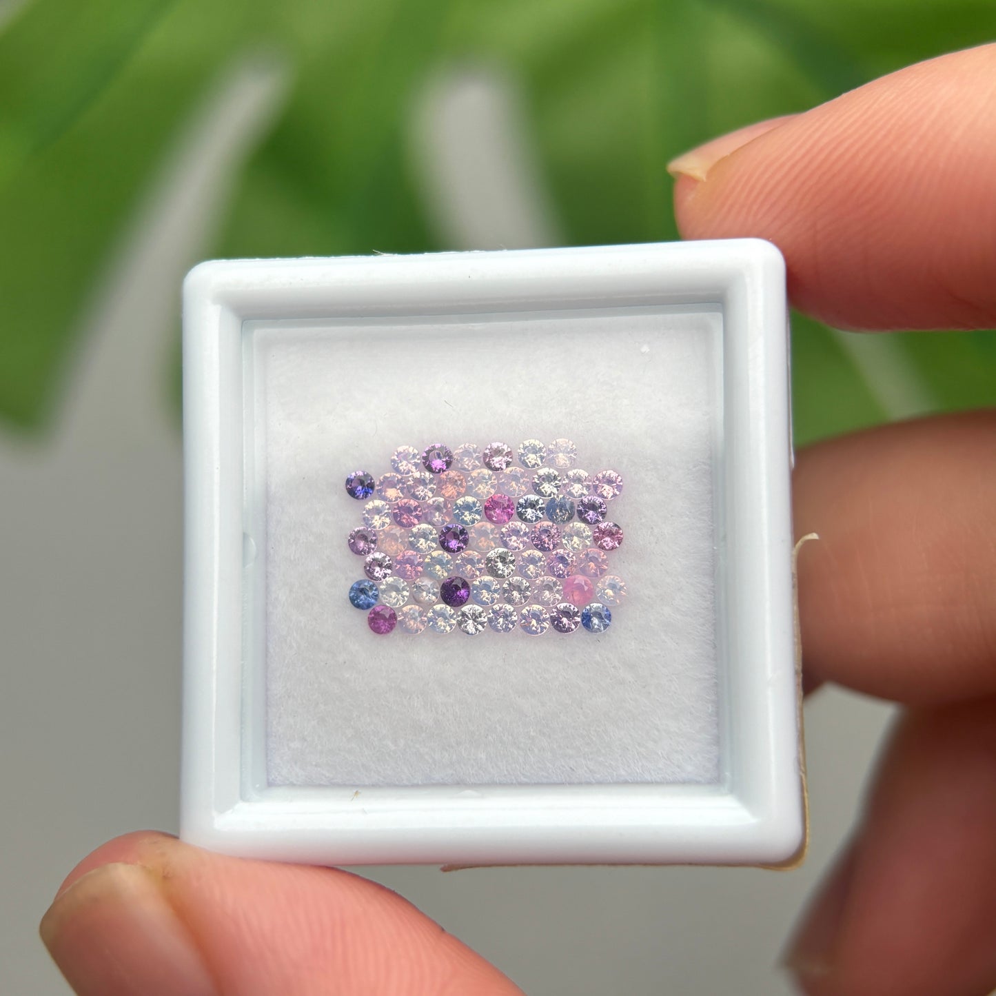 1,0ct/57Pcs Natural Sapphire Vietnam, Round Shape, C1 Quality, No Treatment Sapphire Luc Yen.