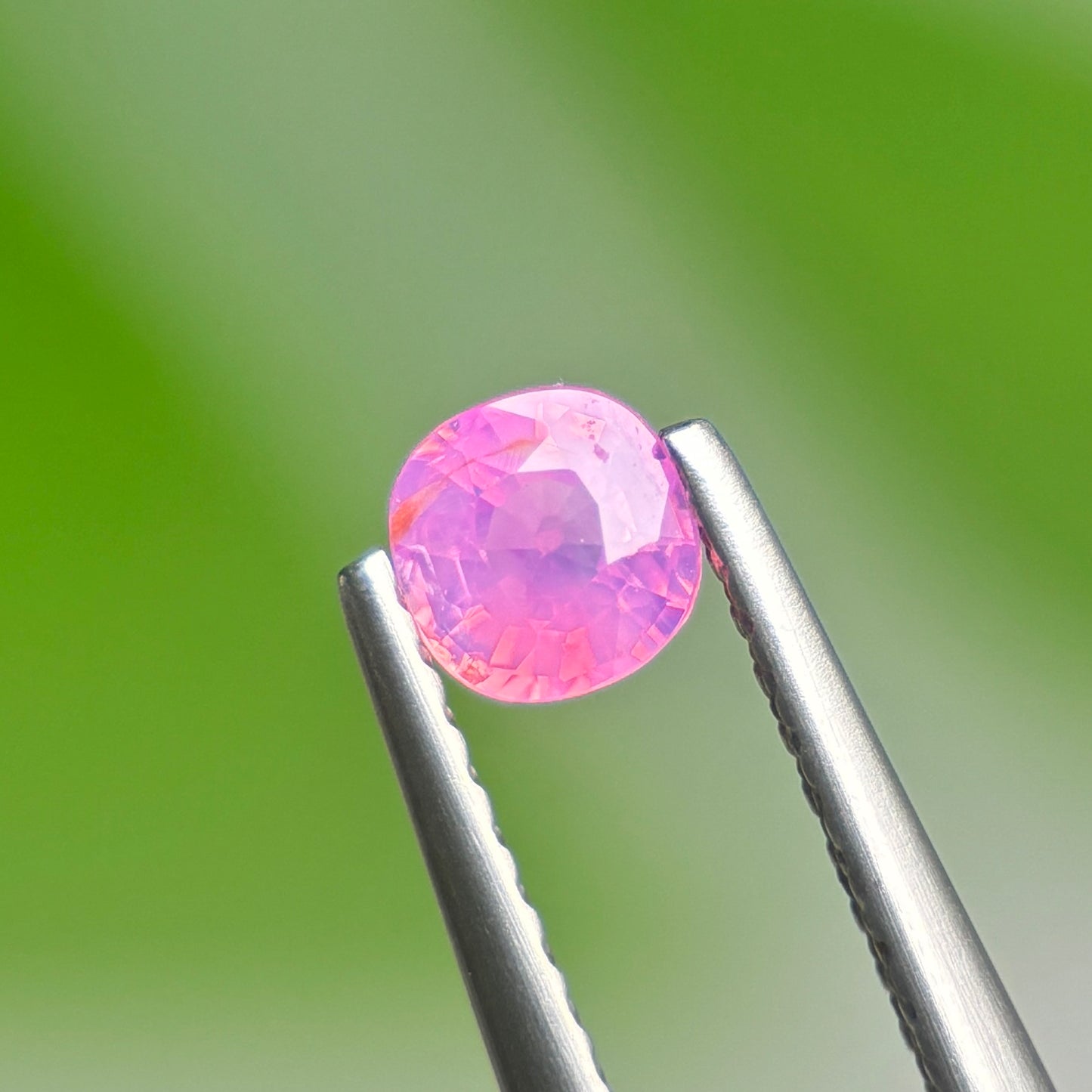 0.39 ct Natural Pink Milky Sapphire Vietnam. Cushion Shape. Unheat.