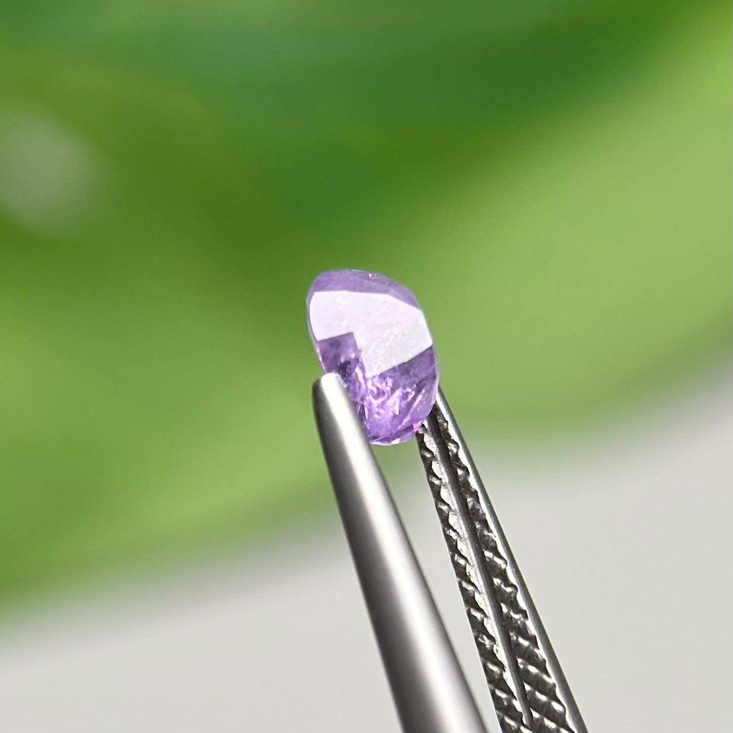 0.78 ct Natural Purple Milky Sapphire Vietnam. Cushion Shape. No Treatment.