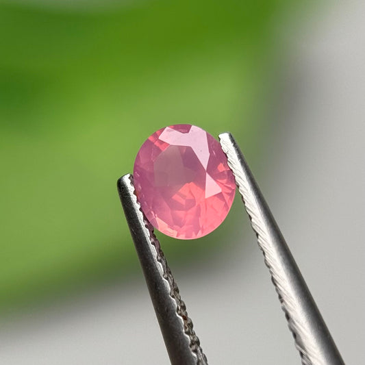 0.53 ct Natural Pink Milky Sapphire Vietnam. Oval Shape. No Treatment.