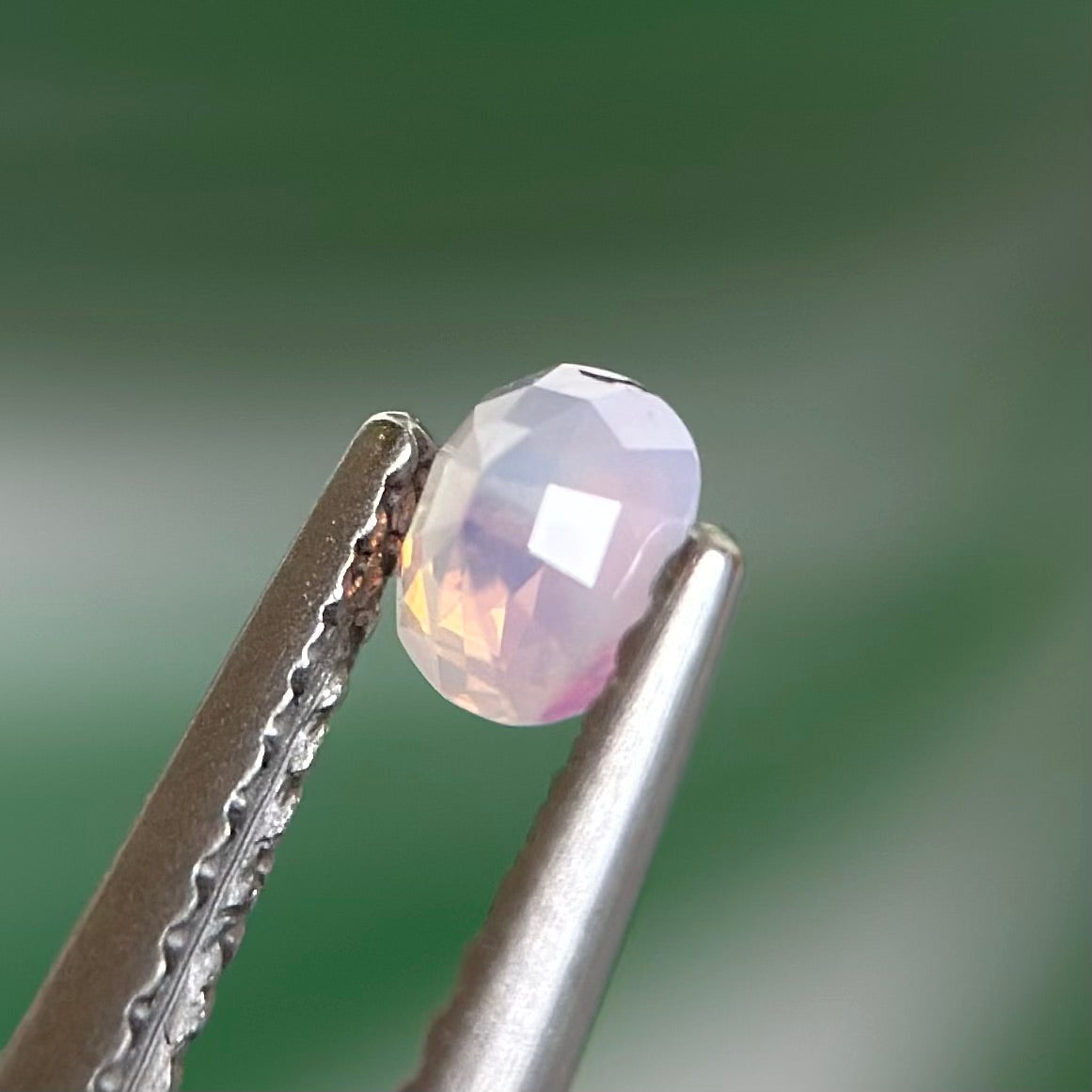 0.31ct Natural Pinkish White Milky Sapphire Vietnam. Cushion Shape. Unheat.