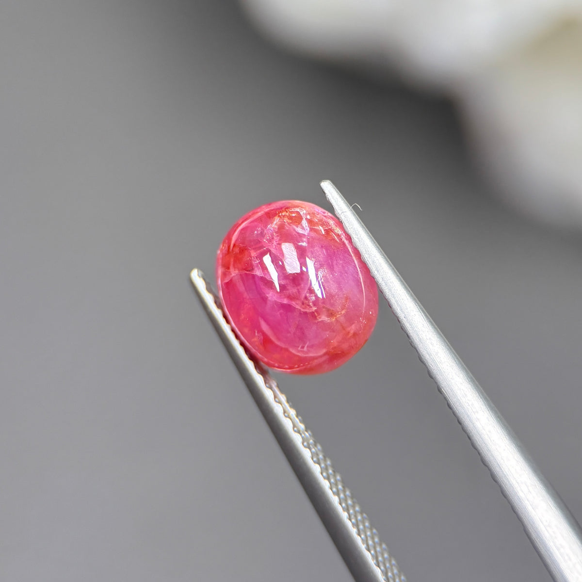 3,49ct Natural Orange Cacbochon Sapphire Viet Nam. No Treatment Sapphire Luc Yen.