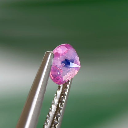 0.54 ct Natural Purplish Pink Milky Sapphire Vietnam. Cushion Shape. Unheat.
