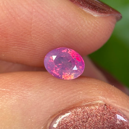 0.70 ct Natural Pink Milky Sapphire Vietnam. Cushion Shape. No Treatment.