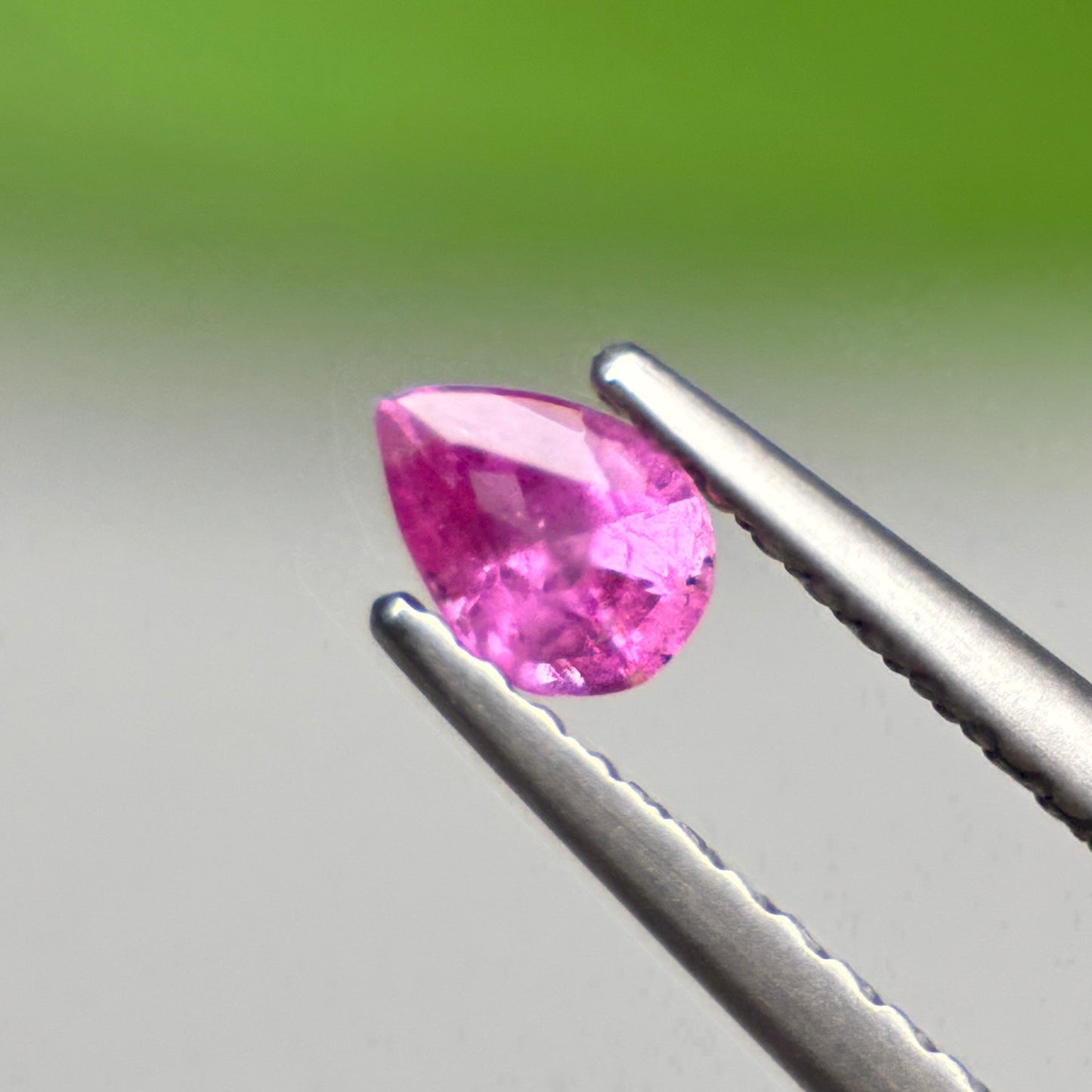 0.27 ct Natural Pink Milky Sapphire Vietnam. Pear Shape.