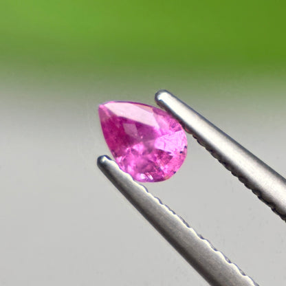 0.27 ct Natural Pink Milky Sapphire Vietnam. Pear Shape.