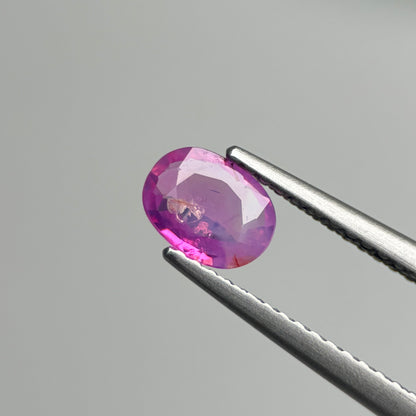 0.58 ct Natural Pink Milky Sapphire Vietnam. Cushion Shape.