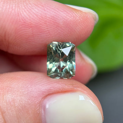 2,25ct Natural Yellowish Green Tourmaline Vietnam. Emerald Shape. No Treatment, No Heat Tourmaline Luc Yen.