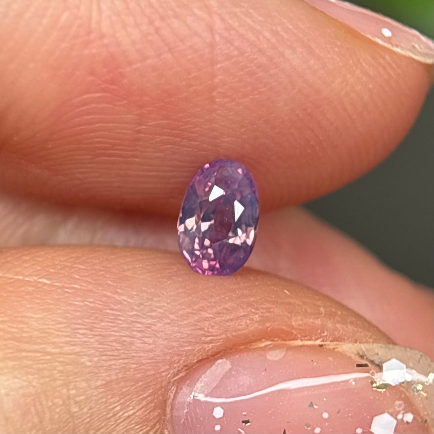0.45ct Natural Pinkish Purple Milky Sapphire Vietnam.