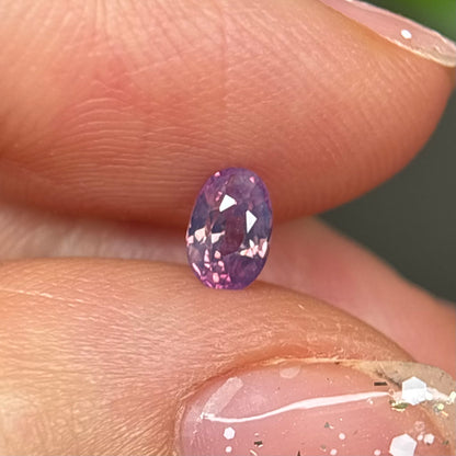 0.45ct Natural Pinkish Purple Milky Sapphire Vietnam.