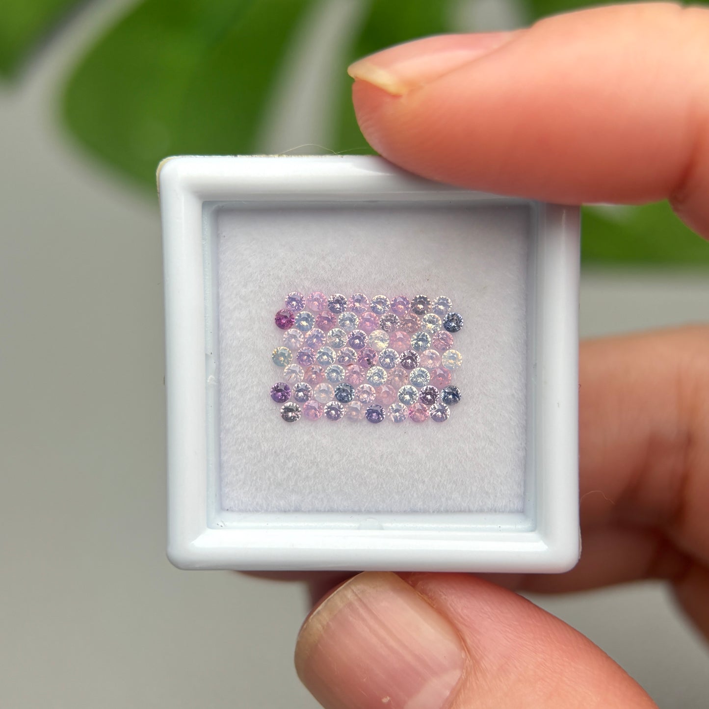 1,0ct/59Pcs Natural Sapphire Vietnam, Round Shape, C1 Quality, No Treatment Sapphire Luc Yen.