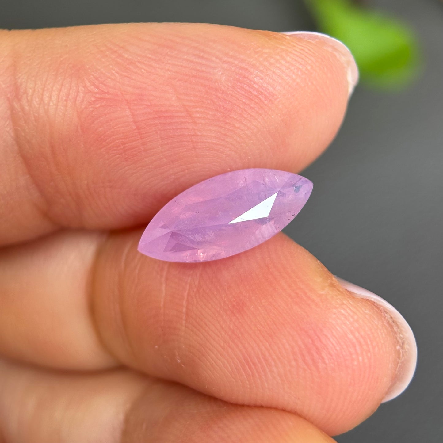 2.63ct Natural Pink Milky Sapphire Vietnam. Marquise Shape. No Treatment.