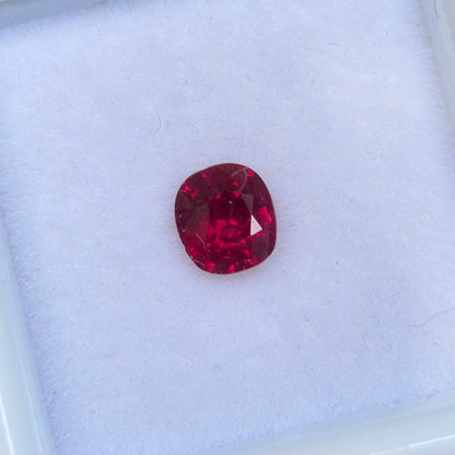 0.65 ct Natural Ruby Pigeon Blood Viet Nam. Cushion Shape. No treatment.