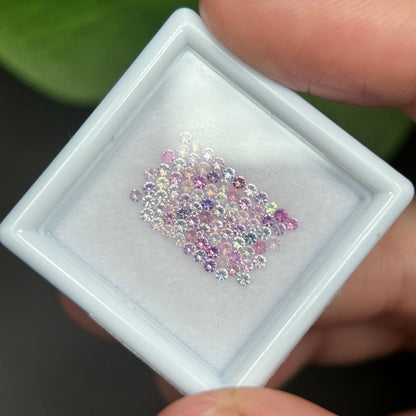 1,0ct/ 82Pcs Natural Sapphire Vietnam, Round Shape, C1 Quality, No Treatment Sapphire Luc Yen.
