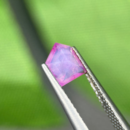 1,02 Natural Pink Milky Sapphire Vietnam. Freeform. No Treatment Milky Sapphire Luc Yen.