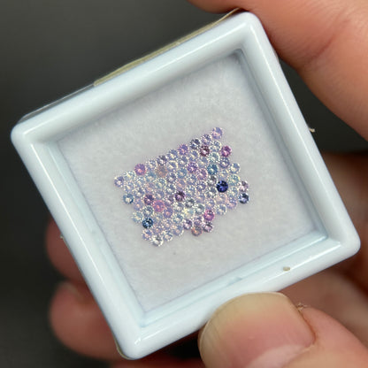 0,88ct/ 78Pcs Natural Sapphire Vietnam, Round Shape, AB Quality, No Treatment Sapphire Luc Yen.