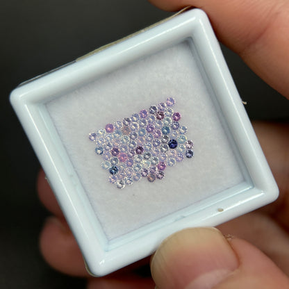 0,88ct/ 78Pcs Natural Sapphire Vietnam, Round Shape, AB Quality, No Treatment Sapphire Luc Yen.