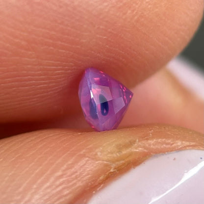 0.55ct Natural Purplish Pink Milky Sapphire Vietnam. Oval Shape. No Treatment.