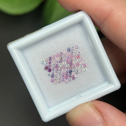 1,0ct/ 80Pcs Natural Sapphire Vietnam, Round Shape, C1 Quality, No Treatment Sapphire Luc Yen.