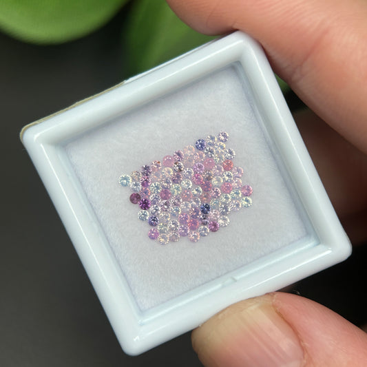 1,0ct/ 80Pcs Natural Sapphire Vietnam, Round Shape, C1 Quality, No Treatment Sapphire Luc Yen.