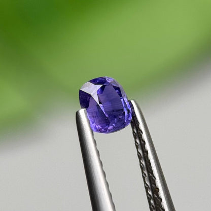 0.58 ct Natural Purple Sapphire Vietnam. Cushion Shape. No Treatment.