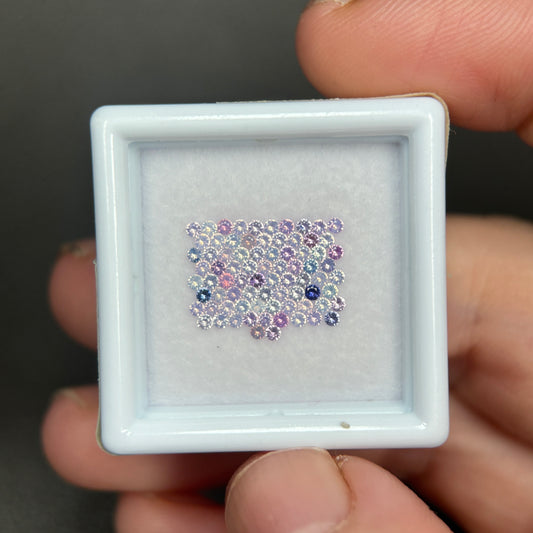 0,88ct/ 78Pcs Natural Sapphire Vietnam, Round Shape, AB Quality, No Treatment Sapphire Luc Yen.