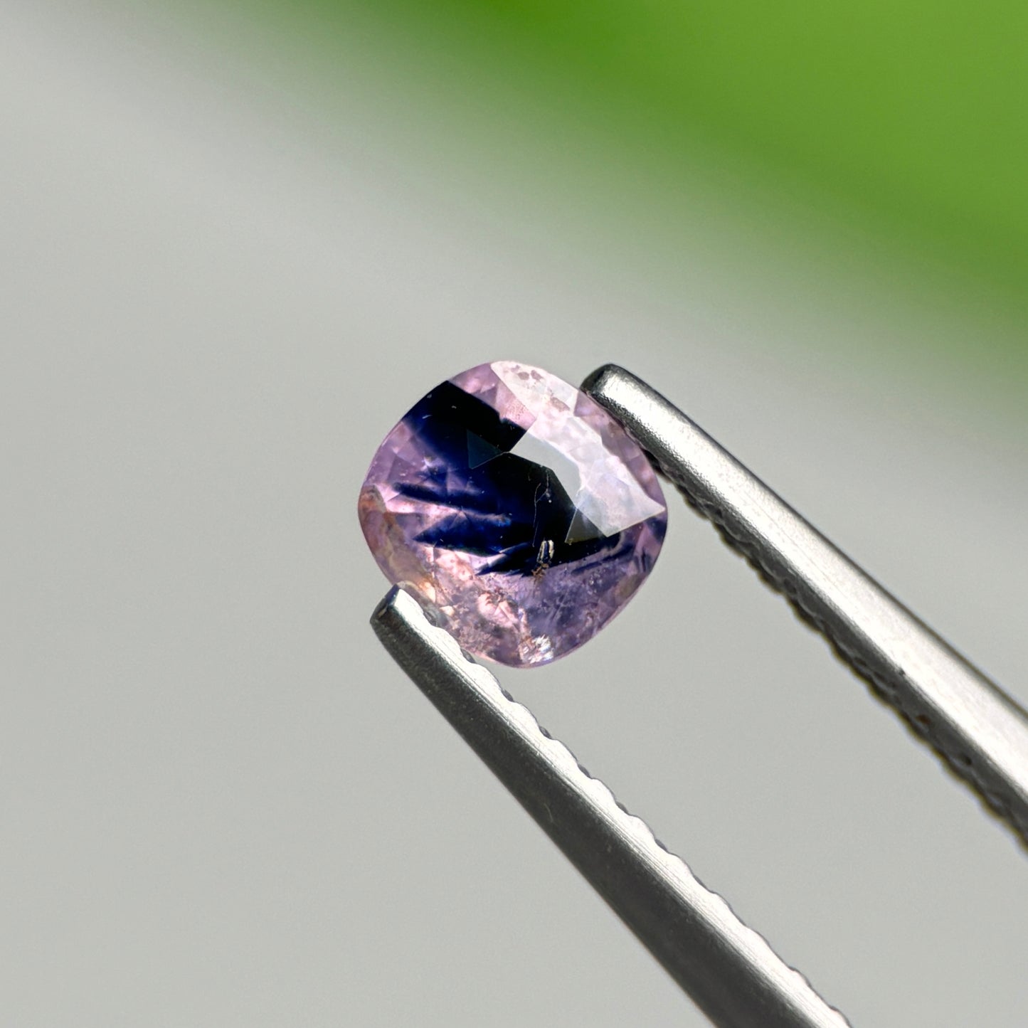 0.48 ct Natural Blueish White Milky Sapphire Vietnam. Cushion Shape.