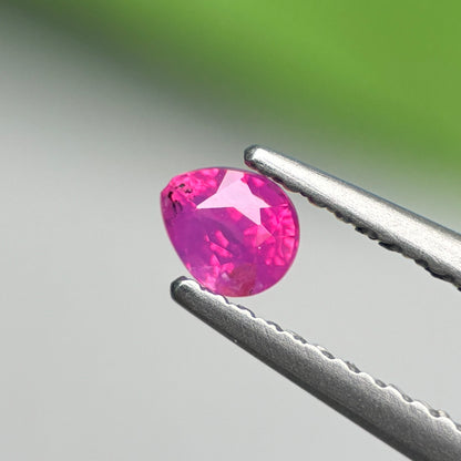 0.33 ct Natural Pink Milky Sapphire Vietnam. Pear Shape.
