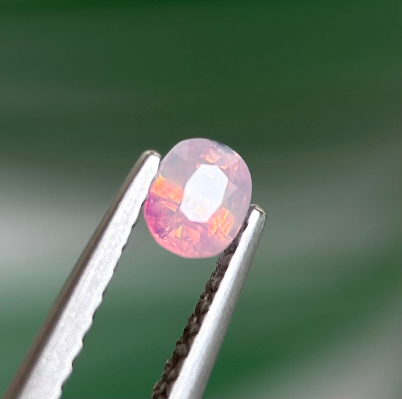 0.31ct Natural Pinkish White Milky Sapphire Vietnam. Cushion Shape. Unheat.