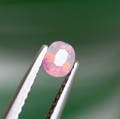 0.31ct Natural Pinkish White Milky Sapphire Vietnam. Cushion Shape. Unheat.